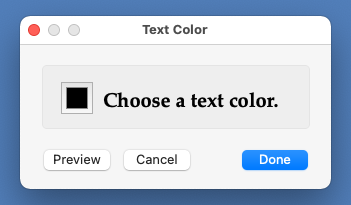 Change Text Color Window